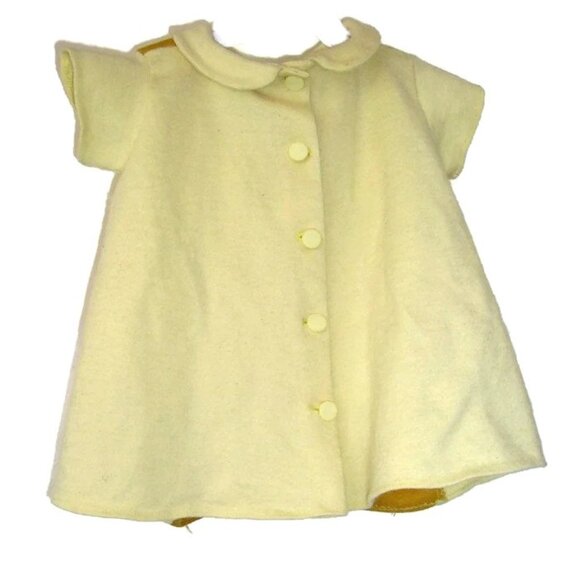60s mod dress baby girl clothes vintage bow peter pan collar size 6 6x 6T - Picture 3 of 3